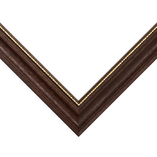 Frame USA Boardroom Walnut with Gold Bead Single Image Picture Frame